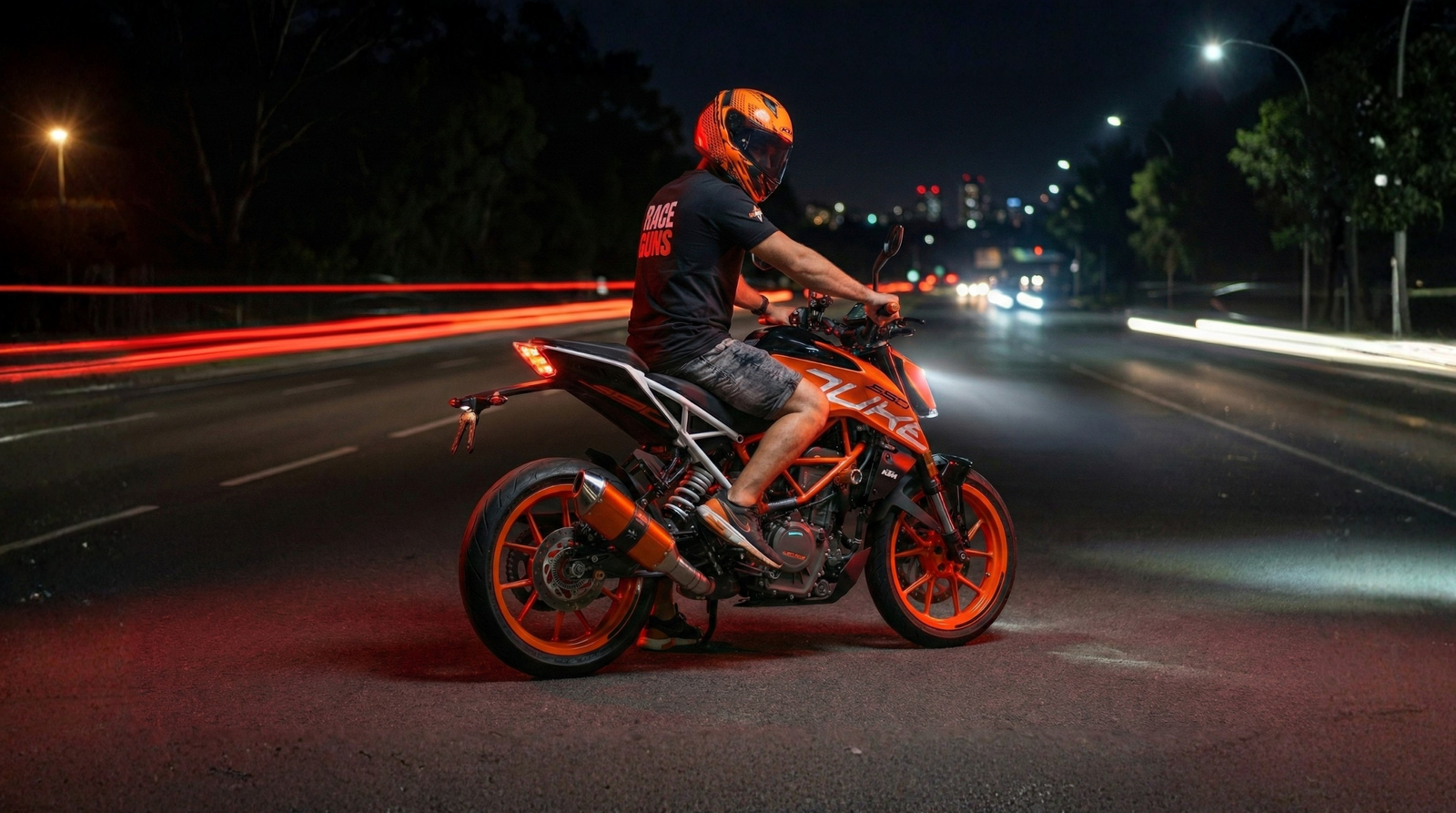 Motorcycle high speed on track